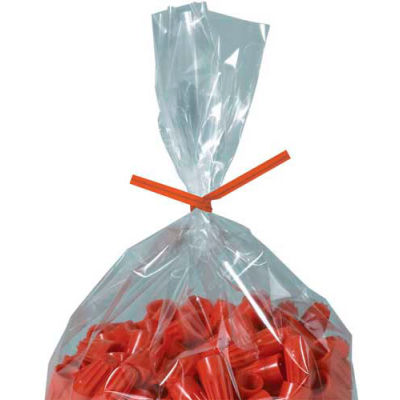 Paper Twist Ties 6" x 5/32" Orange 2000 Pack