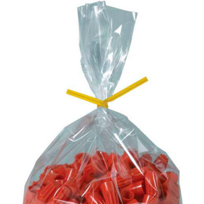 Paper Twist Ties 7" x 5/32" Yellow 2000 Pack