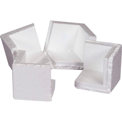 Global Industrial™ Foam Corners, 3-3/4"L x 3-3/4"W x 3-3/4"H, White, 400/Pack