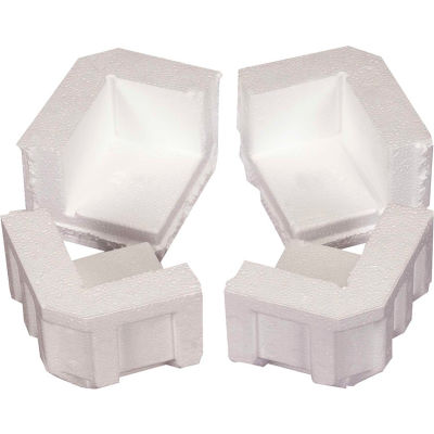 Global Industrial Foam Corners, 4-7/8"L x 4"W x 3-1/4"H, White, 320/Pack