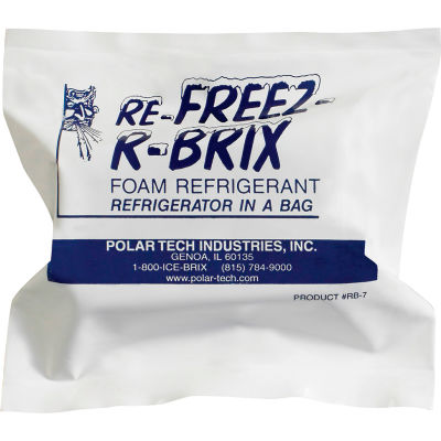 Re-Freez-R-Brix 7.5 oz. Cold Bricks - 4-1/2" x 2" x 1-1/2", 48/Case