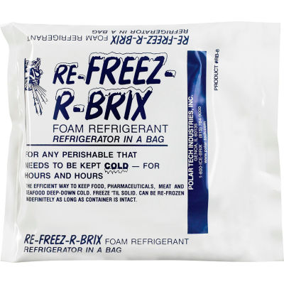 Re-Freez-R-Brix 7.5 oz. Cold Bricks - 4-1/2" x 4" x 3/4", 42/Case