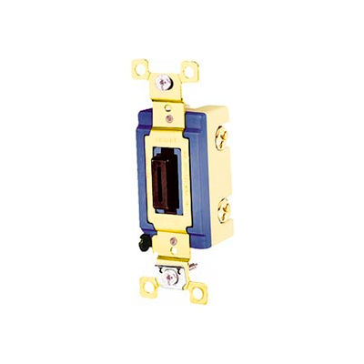 Bryant 4803L Industrial Grade Toggle Switch, Three Way, 15A, 120/277V AC, Locking