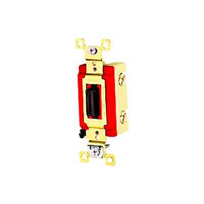 Bryant 4901L Industrial Grade Toggle Switch, Single Pole, 20A, 120/277V AC, Locking