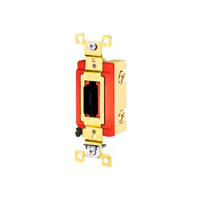 Bryant 4921L Toggle Switch, Single Pole, Double Throw, 20A, 120/277V AC, Locking