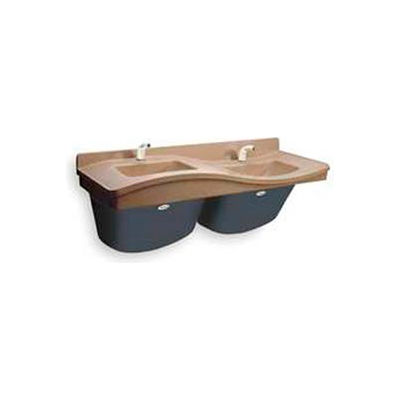 Bradley Lavatory System, High On Left, 2 People, Series FL2H, 2 Person