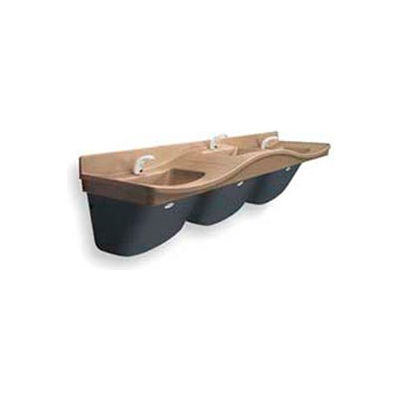 Bradley Corp® Lavatory System, Low On Left And Right, Series FL3L, 3 Person