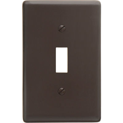 Bryant Np1 Toggle Plate, 1-Gang, Standard, Brown Nylon - Pkg Qty 25