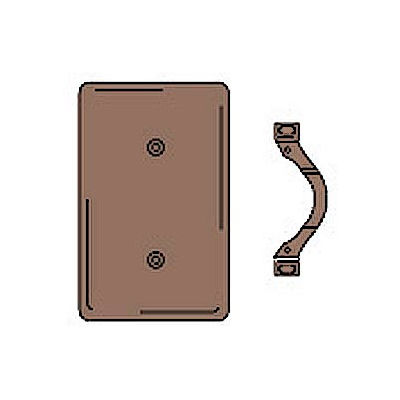 Bryant NP14 Strap Mounted Blank Plate, 1-Gang, Standard, Brown Nylon