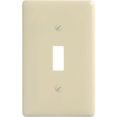 Bryant NP1AL Toggle Plate, 1-Gang, Standard, Almond Nylon