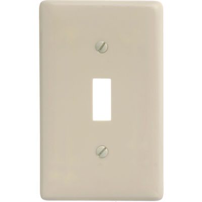 Bryant Np1i Toggle Plate, 1-Gang, Standard, Ivory Nylon - Pkg Qty 25