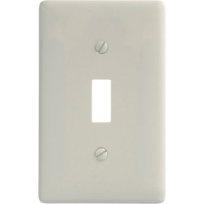 Bryant NP1LA Toggle Plate, 1-Gang, Standard, Light Almond Nylon