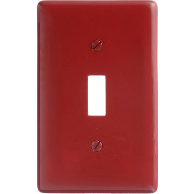 Bryant NP1R Toggle Plate, 1-Gang, Standard, Red Nylon