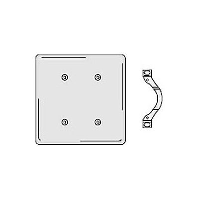Bryant NP24W Strap Mounted Blank Plate, 2-Gang, Standard, White Nylon