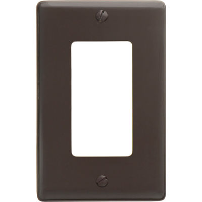 Bryant NP26 Styleline Rectangular Plate, 1-Gang, Standard, Brown Nylon