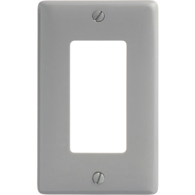 Bryant NP26GY Styleline Rectangular Plate, 1-Gang, Standard, Gray Nylon