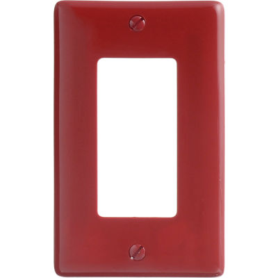 Bryant NP26R Styleline Rectangular Plate, 1-Gang, Standard, Red Nylon