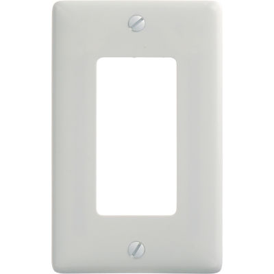Bryant NP26W Decora Wallplate, 1-Gang, Nylon, White, Standard Size - Pkg Qty 10