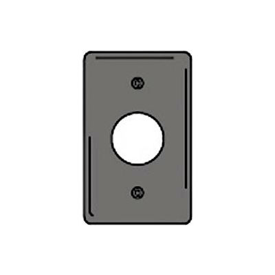 Bryant NP7GY Single Receptacle Plate, 1-Gang, Standard, Gray Nylon, 1.40 open
