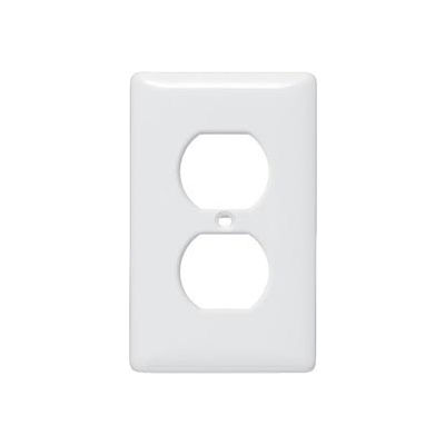 Bryant NP8OW Duplex Plate, 1-Gang, Standard, Office White Nylon