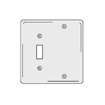 Bryant NPJ113W Toggle Blank Combo Plate, 2-Gang, Mid-Size, White Nylon