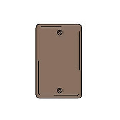 Bryant NPJ13 Box Mounted Blank Plate, 1-Gang, Mid-Size, Brown Nylon
