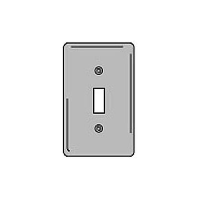 Bryant NPJ1GY Toggle Plate, 1-Gang, Mid-Size, Gray Nylon