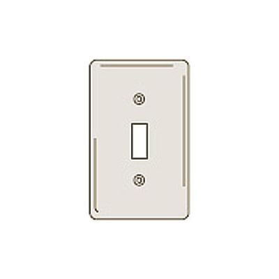 Bryant Npj1la Toggle Plate, 1-Gang, Mid-Size, Light Almond Nylon - Pkg Qty 25