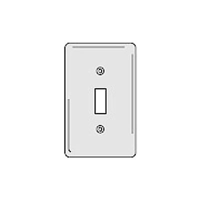 Bryant Npj1w Toggle Plate, 1-Gang, Mid-Size, White Nylon - Pkg Qty 25