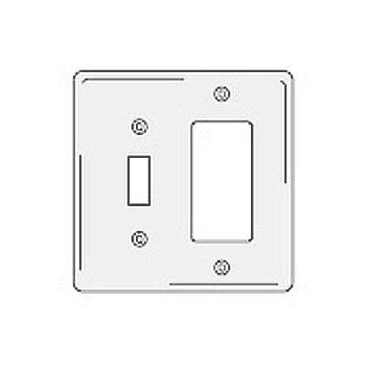 Bryant NPJ226W Toggle Styleline Combo Plate, 3-Gang, Mid-Size, White Nylon
