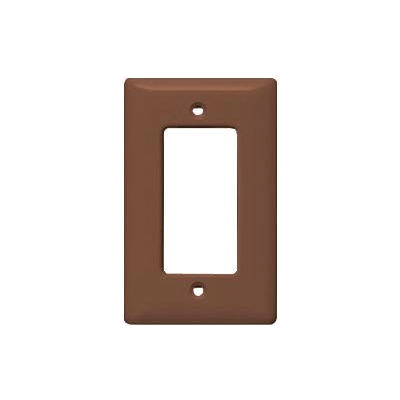 Bryant NPJ26 Styleline Rectangular Plate, 1-Gang, Mid-Size, Brown Nylon