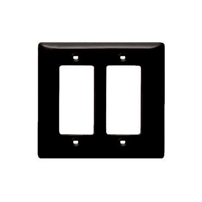 Bryant NPJ262BK Styleline Rectangular Plate, 2-Gang, Mid-Size, Black Nylon