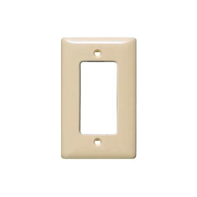 Bryant Npj26i Styleline Rectangular Plate, 1-Gang, Mid-Size, Ivory Nylon - Pkg Qty 25