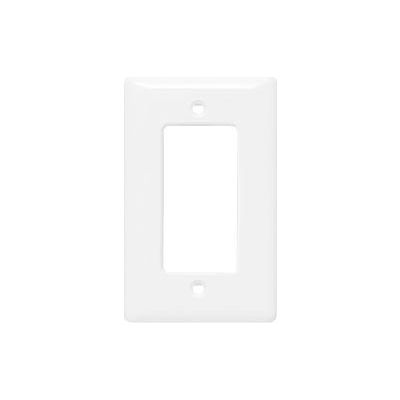 Bryant Npj26w Styleline Rectangular Plate, 1-Gang, Mid-Size, White Nylon - Pkg Qty 25
