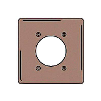 Bryant NPJ703 Single Receptacle Plate, 2-Gang 1 Device-Gang, Mid-Size, Brown Nylon