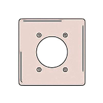 Bryant NPJ703I Single Receptacle Plate, 2-Gang 1 Device-Gang, Mid-Size, Ivory Nylon