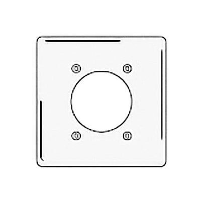 Bryant NPJ703W Single Receptacle Plate, 2-Gang 1 Device-Gang, Mid-Size, White Nylon