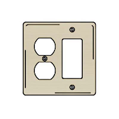 Bryant NPJ826I Styleline Rectangular Plate, 3-Gang, Mid-Size, Ivory Nylon, Duplex