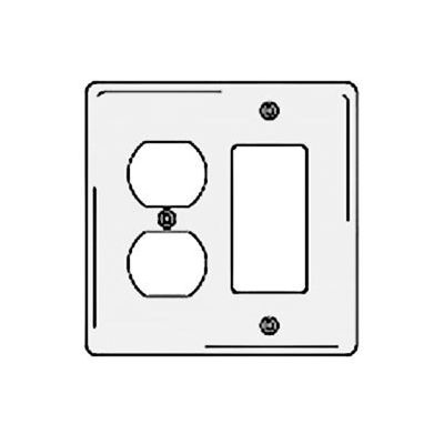 Bryant NPJ826W Styleline Rectangular Plate, 3-Gang, Mid-Size, White Nylon, Duplex