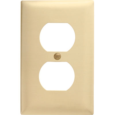 Bryant SB8 Duplex Plate, 1-Gang, Standard, Brass