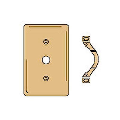 Bryant SBP12 Telephone and Coax Plate, 1-Gang, Standard, Brass Plated, Strap