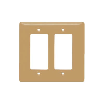 Bryant SBP262 Styleline Rectangular Plate, 2-Gang, Standard, Brass Plated