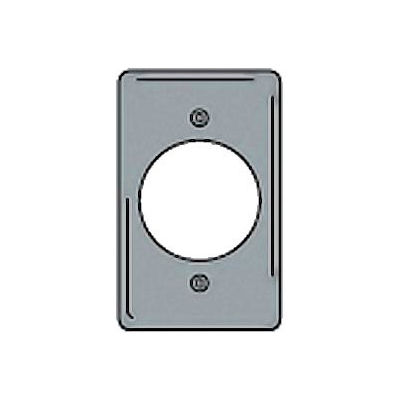 Bryant SCH723 Single Receptacle Plate, 1-Gang, Standard, Chrome Plated, 2.15 open