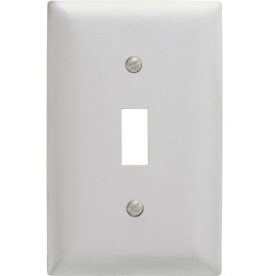 Bryant Ss1 Toggle Plate, 1-Gang, Standard, Satin Stainless - Pkg Qty 10