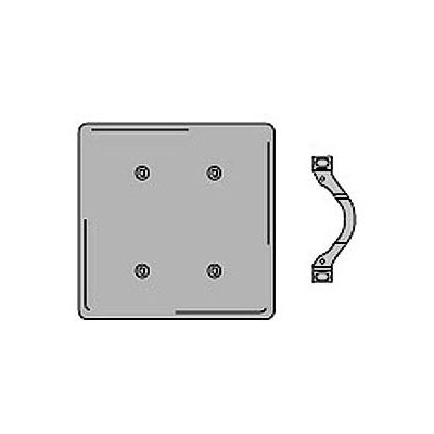 Bryant SS24 Strap Mounted Blank Plate, 2-Gang, Standard, Satin Stainless