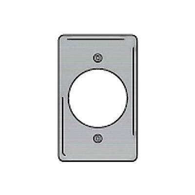 Bryant SS723 Single Receptacle Plate, 1-Gang, Standard, Satin Stainless, 2.15 open