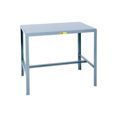 Little Giant® Stationary Machine Table W/ Angled Leg, Steel Square Edge, 24"Wx18"Dx24"H, Gray