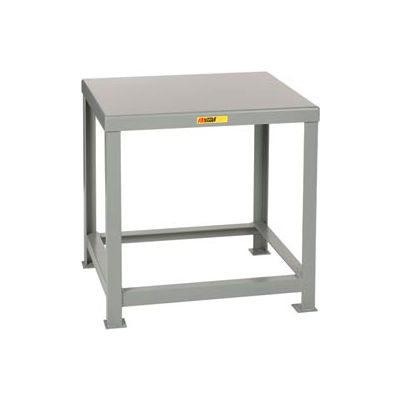 Little Giant® Stationary Machine Table W/ Angled Leg, Steel Square Edge, 36"Wx30"Dx30"H, Gray