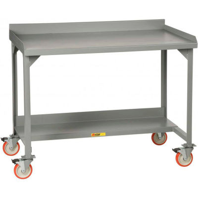 Little Giant® Mobile Workbench, Backstop, Fixed Height - 48"W x 28"D x 36"H