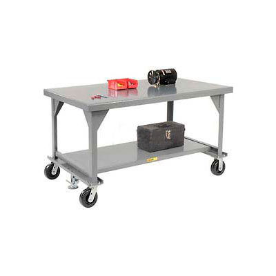 Little Giant® Mobile Heavy Duty, 7 Gauge, Steel Workbench - 84"W x 42"D x 34"H